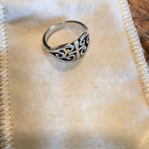 James Avery scroll cross ring